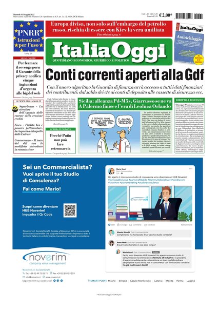 Italia oggi : quotidiano di economia finanza e politica